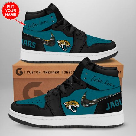 Jacksonville Jaguars AJ1 High Sneakers Shoes For Men And Women