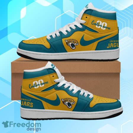 Jacksonville Jaguars AJ1 High Sneakers Shoes For Men And Women