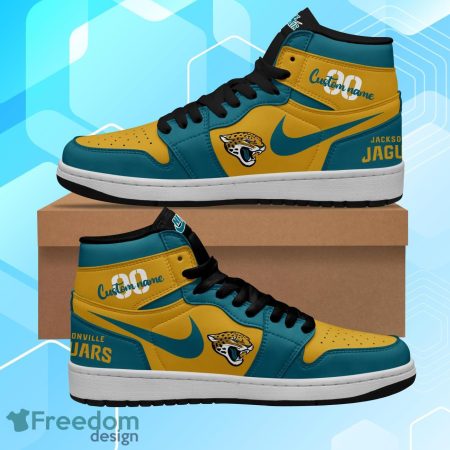 Jacksonville Jaguars AJ1 High Sneakers Shoes For Men And Women