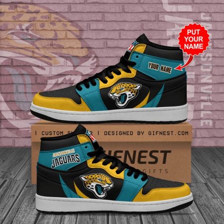 Jacksonville Jaguars NFL AJ1 High Sneakers Shoes For Men And Women