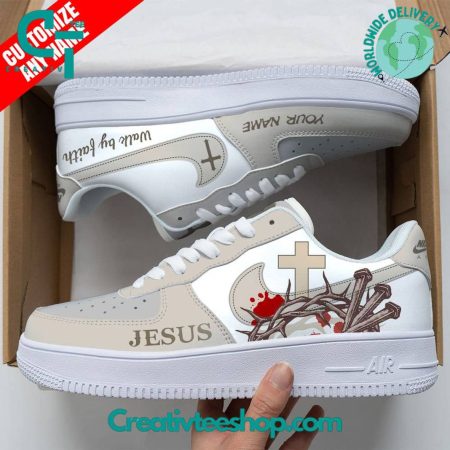 Jesus Walk by Faith  Air Low-Top Sneakers Shoes For Men And Women