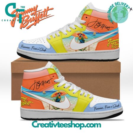 Jimmy Buffett Forever 5 O’Clock  AJ1 High Sneakers Shoes For Men And Women