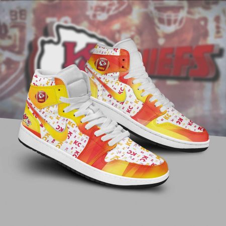 Kansas City Chiefs AJ1 High Sneakers Shoes For Men And Women