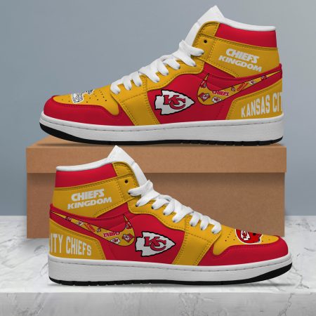 Kansas City Chiefs AJ1 High Sneakers Shoes For Men And Women