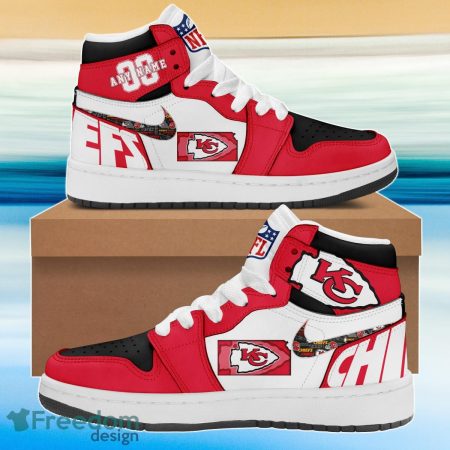 Kansas City Chiefs AJ1 High Sneakers Shoes For Men And Women