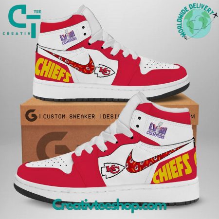 Kansas City Chiefs AJ1 High Sneakers Shoes For Men And Women