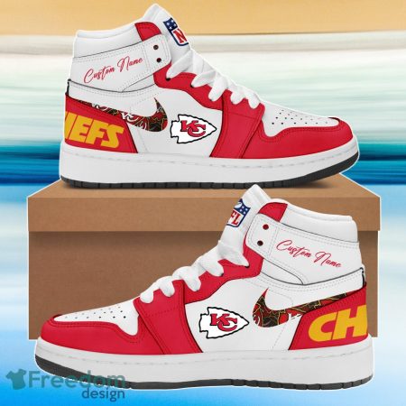 Kansas City Chiefs AJ1 High Sneakers Shoes For Men And Women