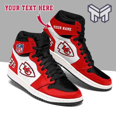 Kansas City Chiefs AJ1 High Sneakers Shoes For Men And Women