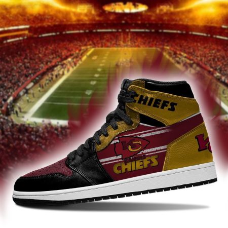 Kansas City Chiefs NFL AJ1 High Sneakers Shoes For Men And Women