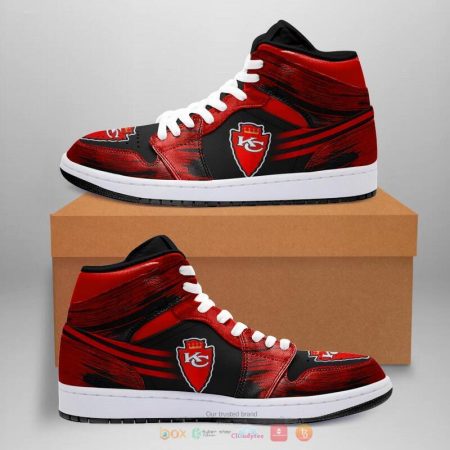Kansas City Chiefs NFL AJ1 High Sneakers Shoes For Men And Women