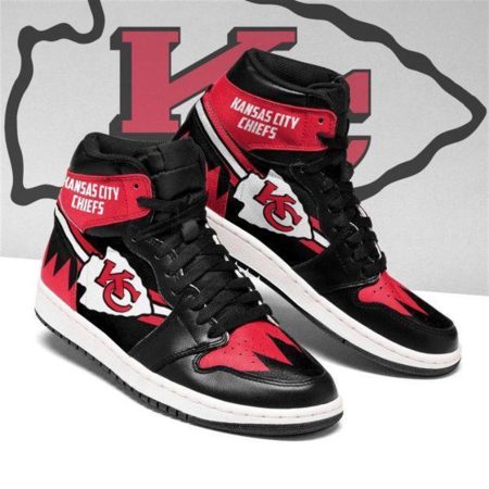 Kansas City Chiefs NFL AJ1 High Sneakers Shoes For Men And Women
