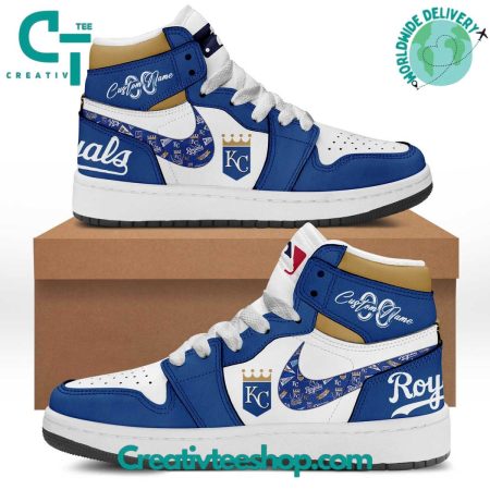 Kansas City Royals AJ1 High Sneakers Shoes For Men And Women