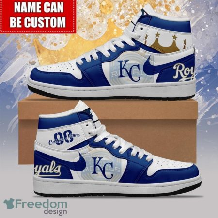 Kansas City Royals AJ1 High Sneakers Shoes For Men And Women