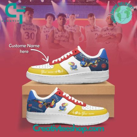 Kansas Jayhawks Air Low-Top Sneakers Shoes For Men And Women