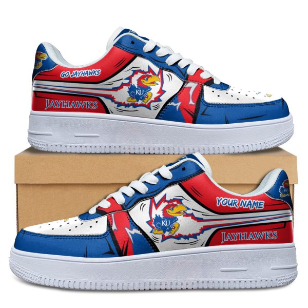 Kansas Jayhawks Air Low-Top Sneakers Shoes For Men And Women