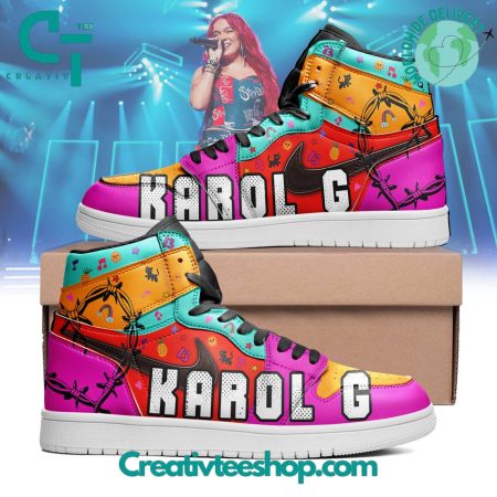 Karol G  AJ1 High Sneakers Shoes For Men And Women