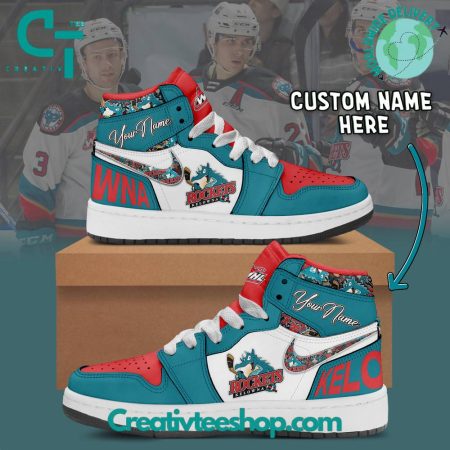 Kelowna Rockets  AJ1 High Sneakers Shoes For Men And Women
