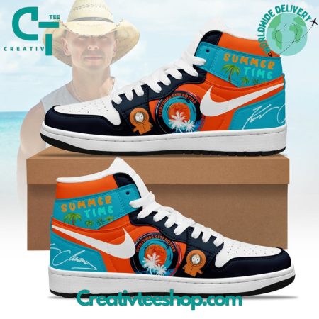 Kenny Chesney Summer Time  AJ1 High Sneakers Shoes For Men And Women
