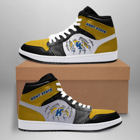 Kent State Golden AJ1 High Sneakers Shoes For Men And Women