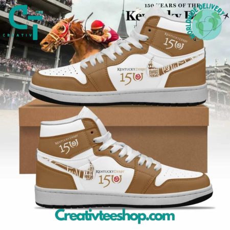 Kentucky Derby 150 Years  AJ1 High Sneakers Shoes For Men And Women