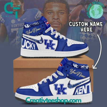 Kentucky Wildcats AJ1 High Sneakers Shoes For Men And Women