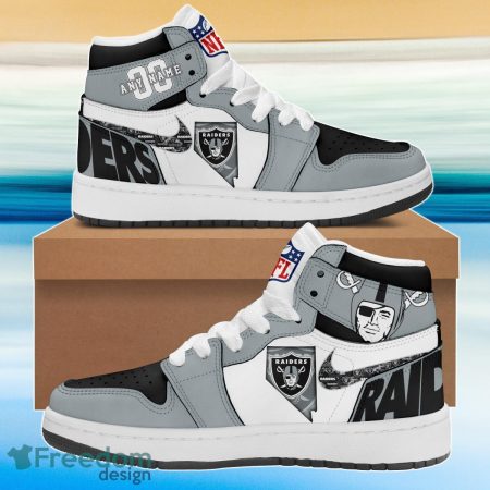 Las Vegas Raiders AJ1 High Sneakers Shoes For Men And Women