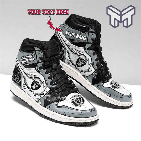 Las Vegas Raiders AJ1 High Sneakers Shoes For Men And Women