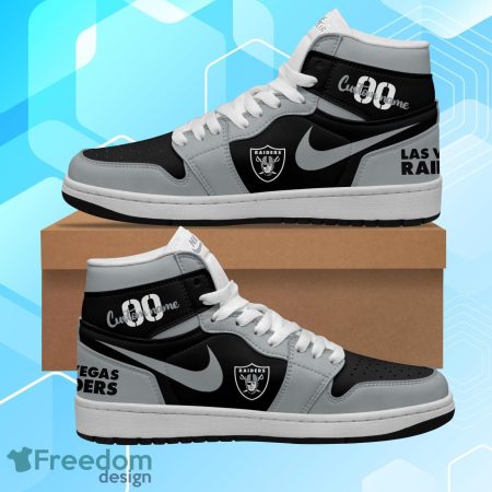 Las Vegas Raiders AJ1 High Sneakers Shoes For Men And Women