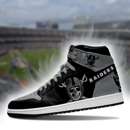 Las Vegas Raiders NFL AJ1 High Sneakers Shoes For Men And Women