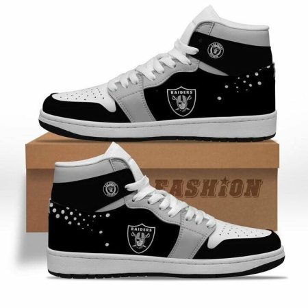 Las Vegas Raiders NFL AJ1 High Sneakers Shoes For Men And Women