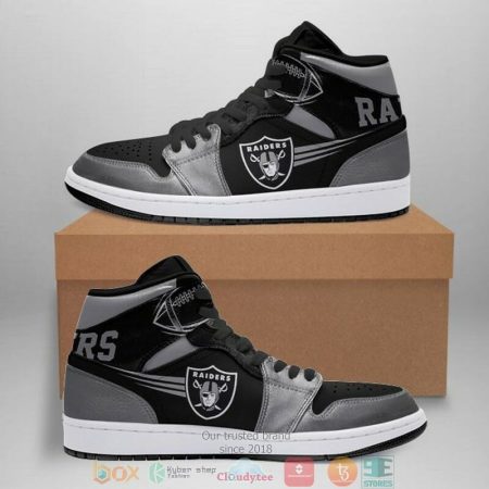 Las Vegas Raiders NFL AJ1 High Sneakers Shoes For Men And Women