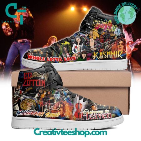 Led Zeppelin  AJ1 High Sneakers Shoes For Men And Women