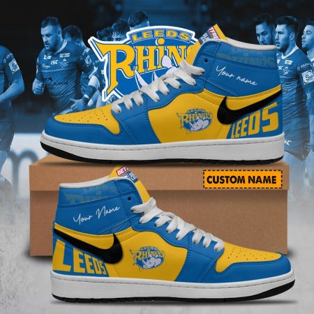 Leeds Rhinos Netball AJ1 High Sneakers Shoes For Men And Women