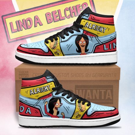 Linda Bob’s Burger AJ1 High Sneakers Shoes For Men And Women