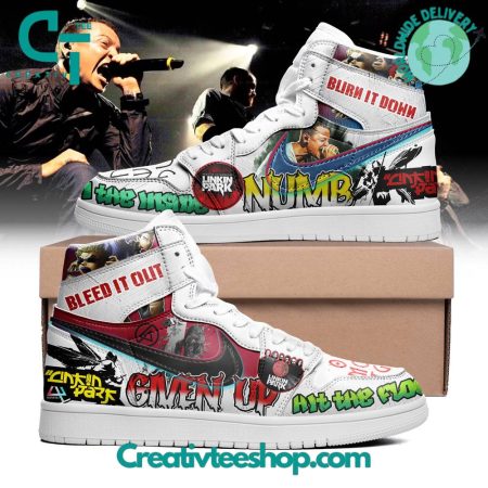 Linkin Park Burn It Down  AJ1 High Sneakers Shoes For Men And Women