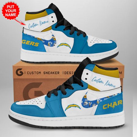 Los Angeles Chargers AJ1 High Sneakers Shoes For Men And Women