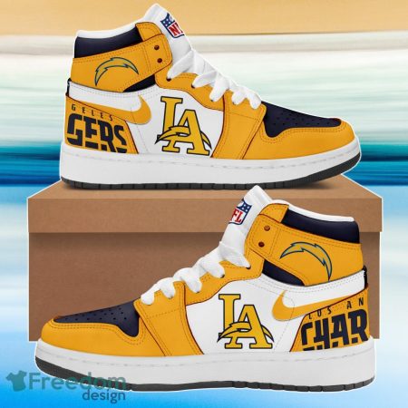 Los Angeles Chargers AJ1 High Sneakers Shoes For Men And Women