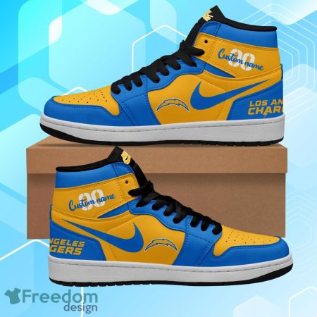 Los Angeles Chargers AJ1 High Sneakers Shoes For Men And Women