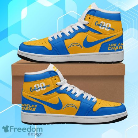 Los Angeles Chargers AJ1 High Sneakers Shoes For Men And Women