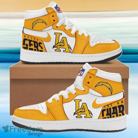 Los Angeles Chargers AJ1 High Sneakers Shoes For Men And Women