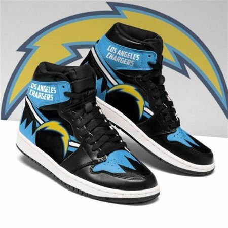 Los Angeles Chargers NFL AJ1 High Sneakers Shoes For Men And Women