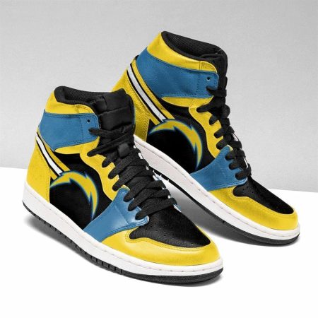 Los Angeles Chargers NFL AJ1 High Sneakers Shoes For Men And Women