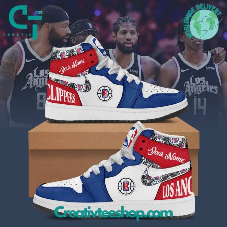 Los Angeles Clippers AJ1 High Sneakers Shoes For Men And Women