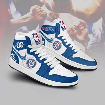 Los Angeles Clippers AJ1 High Sneakers Shoes For Men And Women