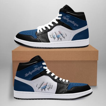 Los Angeles Dodgers AJ1 High Sneakers Shoes For Men And Women