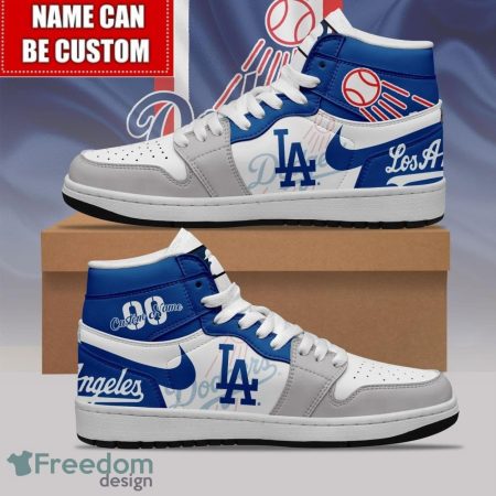 Los Angeles Dodgers AJ1 High Sneakers Shoes For Men And Women