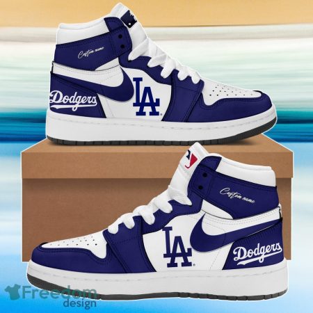 Los Angeles Dodgers AJ1 High Sneakers Shoes For Men And Women