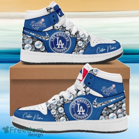 Los Angeles Dodgers AJ1 High Sneakers Shoes For Men And Women