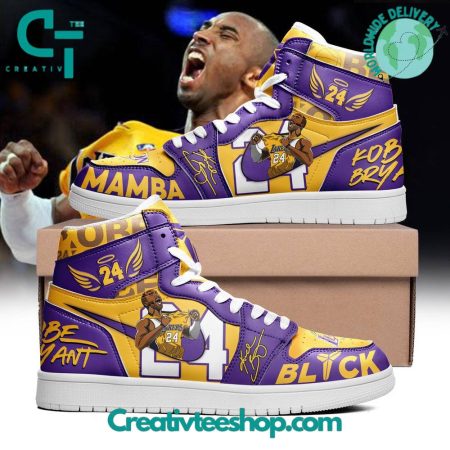 Los Angeles Lakers AJ1 High Sneakers Shoes For Men And Women