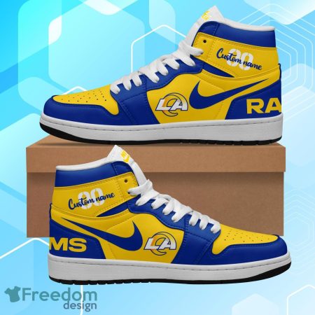 Los Angeles Rams AJ1 High Sneakers Shoes For Men And Women